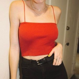 Brandy Melville Red Cambria Tank Top